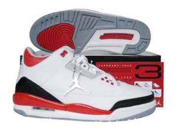 Jordan 3 Retro White Fire Red Cement Grey