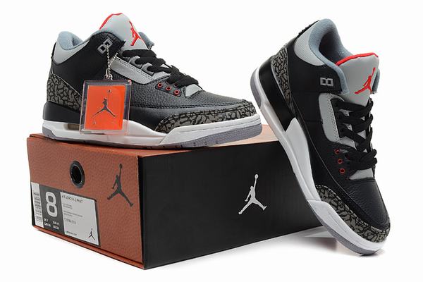 Air Jordan III (3) Retro Black Grey White-80