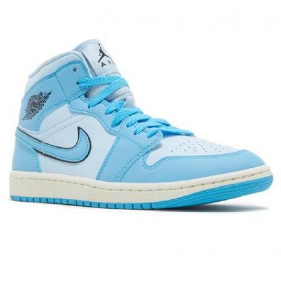 Wmns Air Jordan 1 Mid Ice Blue