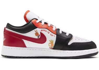 Air Jordan 1 Low Flaming Swoosh GS 