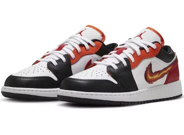 Air Jordan 1 Low Flaming Swoosh GS 