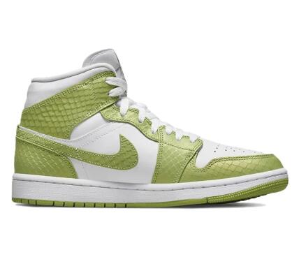 Wmns Air Jordan 1 Mid SE Green Python