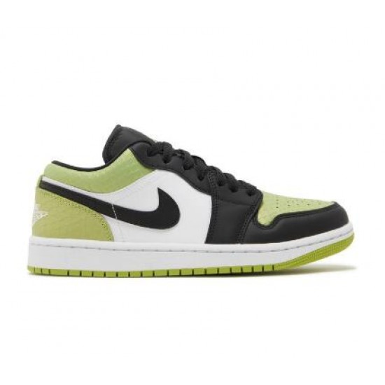 Wmns Air Jordan 1 Low SE Vivid Green Snakeskin